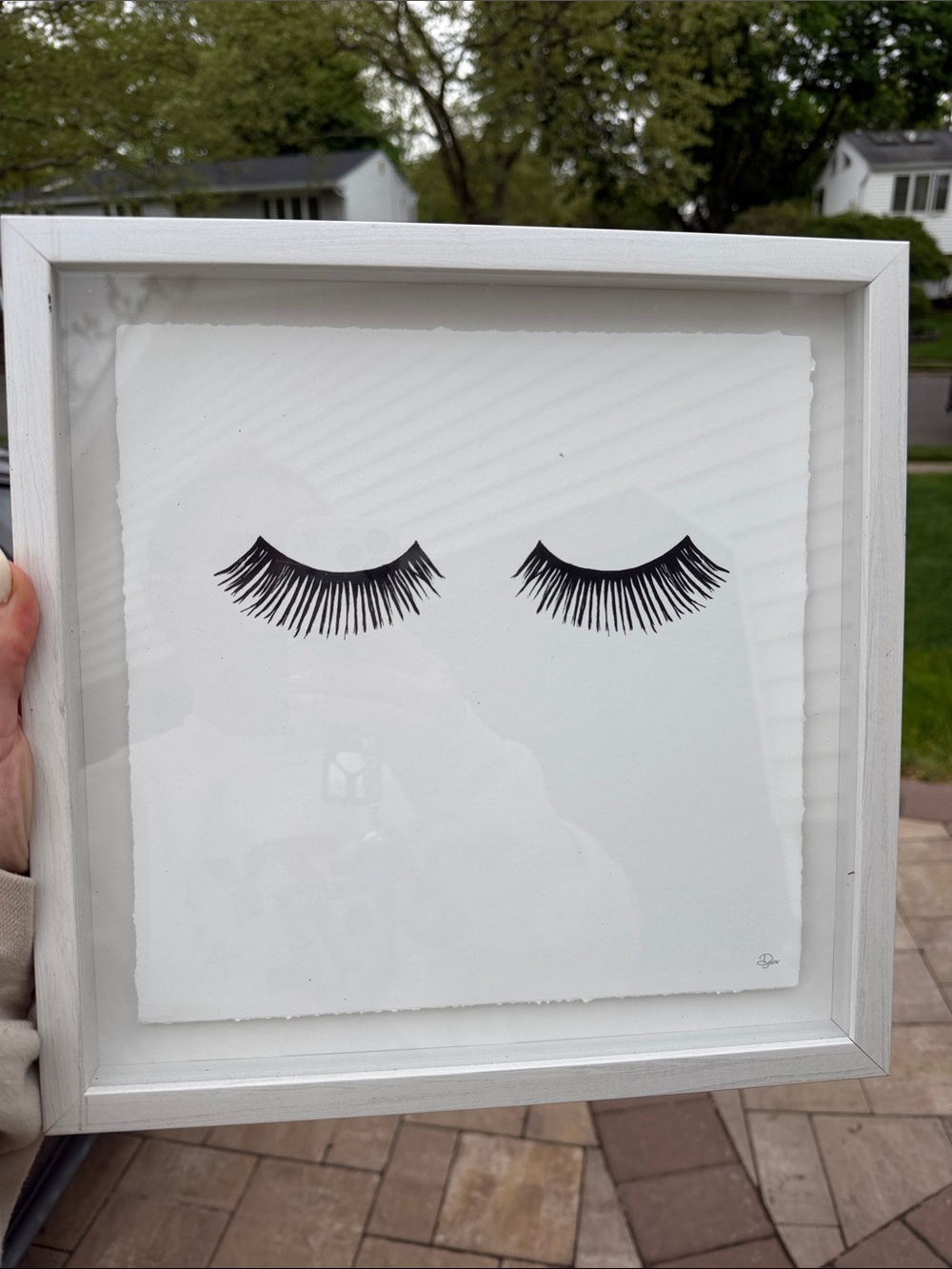 Black Eyelash Minimalist Wall Art by